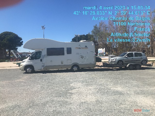 9_Narbonne, notre emplacemnt